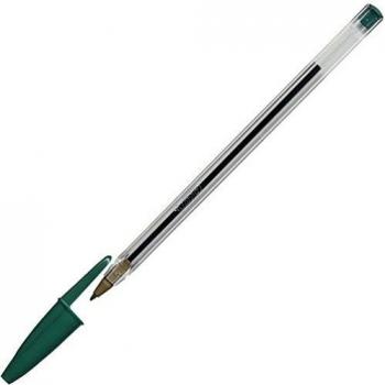 Conjunto de 50 Bolígrafos BIC Cristal Verde con Punta Media de 1.0mm