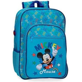 Disney Mochila Escolar Mickey Stars, 29x38x12 cm, Azul