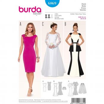 Patrón Nº6869 Burda Style: Vestido de fiesta y de novia