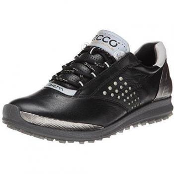 Ecco Womens Golf Biom Hybrid 2 - Zapatos de golf para mujer, color negro / plata, talla 39
