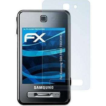 3 x atFoliX Lámina Protectora de Pantalla Samsung SGH-F480 TOUCHWiZ Película Protectora - FX-Clear ultra transparente