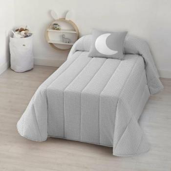 Colcha Bouti Infantil Algodón Gris 190x270 cm Kids & Cotton Vichy