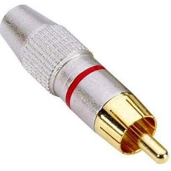 Conector RCA Macho Metal ROJO Adam Hall