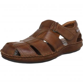 Pikolinos Tarifa 06J-5433 Men's Flat Velcro Closure Sandals in Cuero, Calfskin Leather, Fisherman Style
