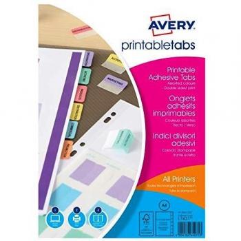 Avery España- caja 96 pestañas adhesivas reposicionables de polipropileno surtido