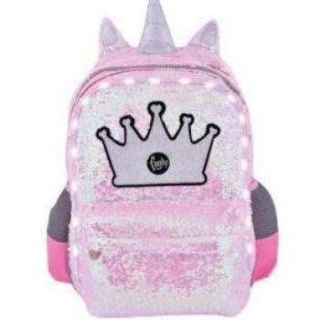 Mochila lentejuelas rosa | Mochila unicornio con luces | Mochila escolar para niña