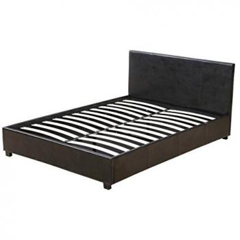 Cama en PVC Carla - 160 x 200 cm - Negro