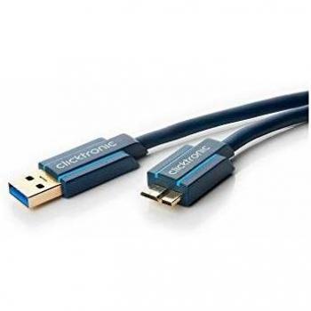 Cable USB 3.0 A-Micro B de alta calidad, 3 metros, conectores dorados, velocidad de transferencia de hasta 5 Gbps