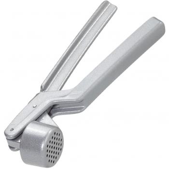 Westmark Prensa de ajo, Sello de prensa redondo, Longitud: 16,5 cm, Aluminio, Novapress, Plata, 30302260