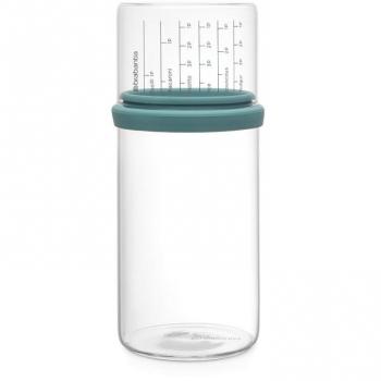 Brabantia Bote con Taza Medidora 1 L, Menta, 10.4x10.4x23 cm