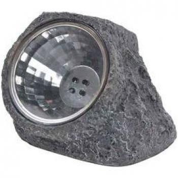 Faro Solar LED Piedra Gris Oscuro 11x12x8,2 cm