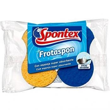 Spontex 10300017 Estropajos con Esponja de Celulosa Vegetal Súper Absorbente, 2 Unidades
