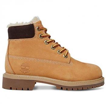 Timberland 6 in Premium Waterproof Shearling Lined, Botas Clasicas Unisex-Niño, Amarillo