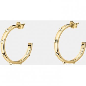 PENDIENTES MORELLATO CREOLE de acero dorado y cristal