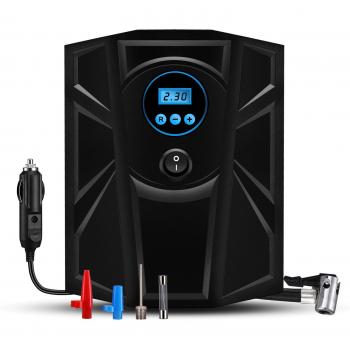 Hotop 150 PSI DC Compresor de Aire Portátil Inflador de Neumático Digital de Coche Monitor de Presión de Neumático y Preestablecido para Coche, Bicicleta, RV y Otros Inflables