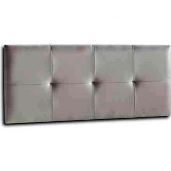DISTRIGAL, S.L. Cabecero Cama Matrimonio tapizado en símil Piel Color Blanco, Cabezal Modelo Deva, Medidas: 114,5 cm
