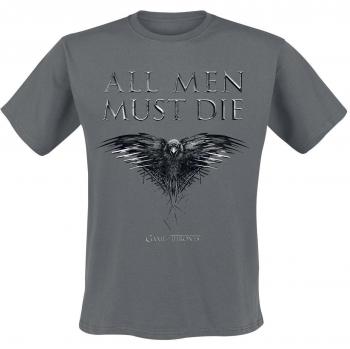 Plastic Head Game of Thrones All Men Must Die Camiseta, Gris, XL para Hombre