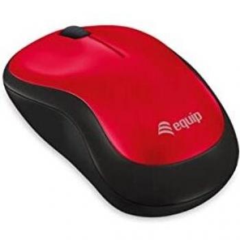 Equip Ratón óptico inalámbrico Mini 245113, Color Rojo