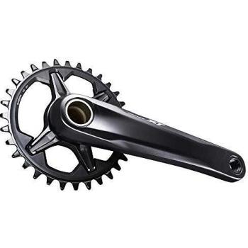 SHIMANO Juego de manivelas XT FCM81001 Hollow. II, color negro, longitud de la manivela: 175 mm, para cojinetes: BB-MT