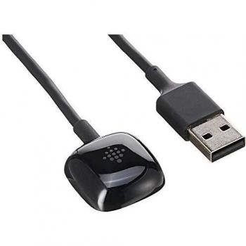 Fitbit Cable de carga Versa 3 / Sense unisex, negro, uno