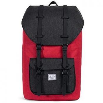 Herschel Little America Mid Volume - Bolso unisex para adultos, color Barbados - Trampa de cruz, color rojo cerezo y negro, tamaño Classic 25L