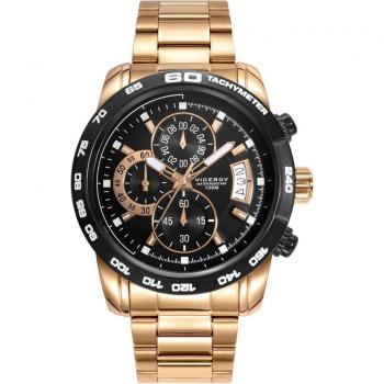 Viceroy - Reloj de hombre Heat cronógrafo de acero en Ip dorado