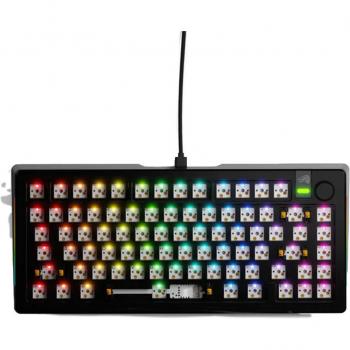 Teclado Gaming Barebone Glorious GMMK 3 Pro 75% Negro con Rueda, Carcasa de Aluminio y Juntas Modulares, Hot Swap y Espuma Fonoabsorbente