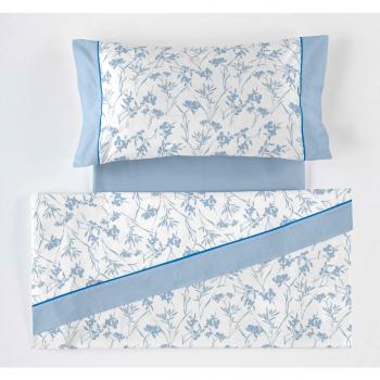 ES-Tela - Juego de sábanas Estampadas Paola Color Azul