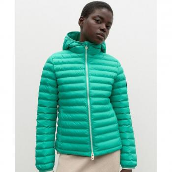 Plumífero acolchado Ecoalf Atlantic verde oscuro para mujer - L