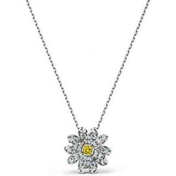 Swarovski Colgante Eternal Flower, amarillo, combinación de acabados metálicos