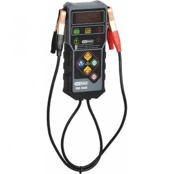 Comprobador de batería de coche KS TOOLS 550.1645 - Comprobador de baterías digital de 12 V, prueba carga y arranque del sistema