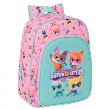 Mochila Escolar Infantil Adaptable a Carro Superkitties 26x34x11 cm