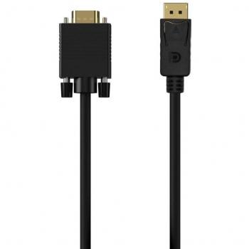 Aisens A125-0552 Cable Conversor DisplayPort a VGA, Macho a Macho, 1 Metro, Color Negro