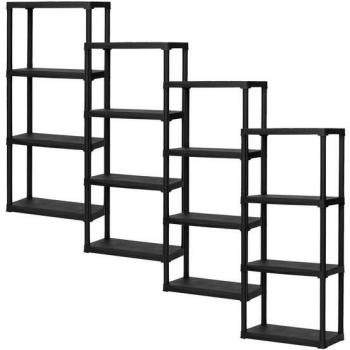 Set de 4X estanterías modulares con 4 baldas de p