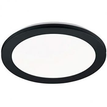 Plafón redondo negro 26cm LED regulable-3-pasos IP44
