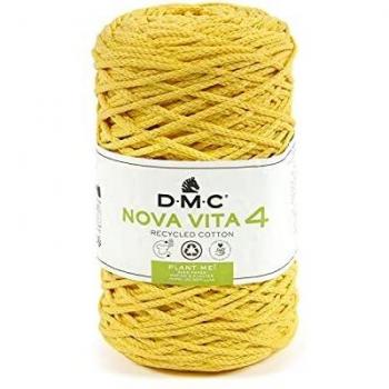 Hilo de Algodón Reciclado DMC Nova Vita 4 - 250g, Color 09, Ideal para Macramé y Tejer con Agujas de 4-6mm