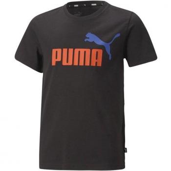 Camiseta Puma Essentials+ Two-Tone Logo Niño Negro