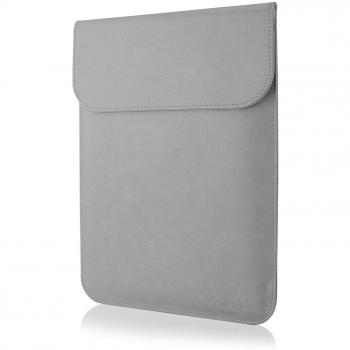 Allinside Funda de Cuero Sintético para portátiles de 15-15.6 Pulgadas MacBook Pro/Pro Retina/Notebook, Gris