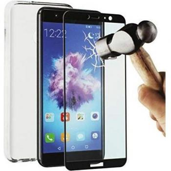 Muvit MUPAK0385 - Pack Cristal Soft+Protector de Pantalla Tempered Glass 0,33 mm para Huawei P Smart