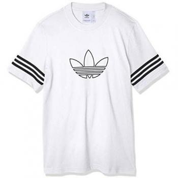 adidas Originals Outline tee Camiseta de Manga Corta, Hombre, Blanco