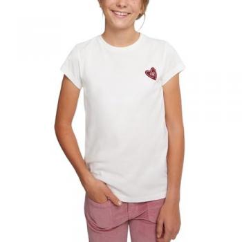 Camiseta de niña love blanca de manga corta Silbon para niñas talla 12