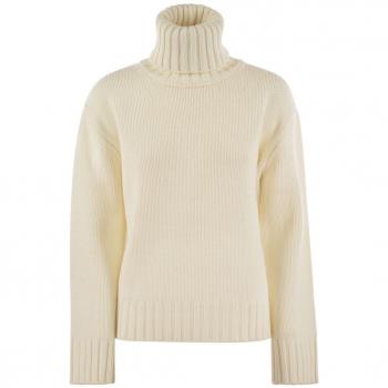 Fabiana Filippi Women's Wool And Silk Blend Turtleneck Sweater in Beige | Size XS | MAD214F111N12825