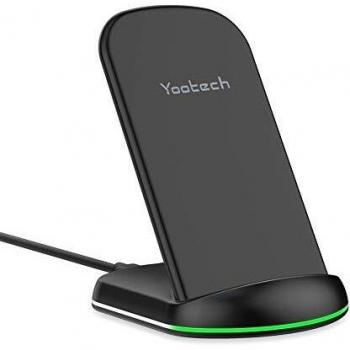 yootech Cargador Inalámbrico,7.5W Compatible con iPhone 13/13Pro/12/12Pro/SE 2020/11/11Pro/11Pro MAX/XS/XR/XS MAX/X/8,10W para Galaxy S20+/S20 Ultra/S10+/Note 10/S10E/S9/Note 9/S8/Note8