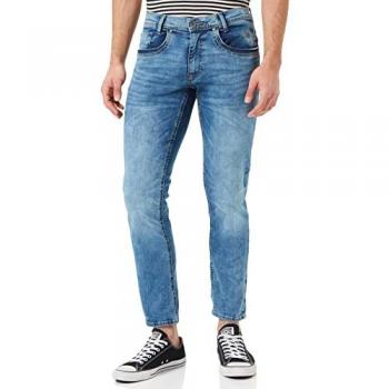 Jeans 5-Pocket Blend Blizzard Azul Denim Regular Fit, 98% Algodón, 2% Elastano, Talla 33, Largo 32