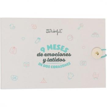 Álbum de fotos Mr Wonderful 9 meses de emociones y latidos de dos corazones 33x31x2 Cms