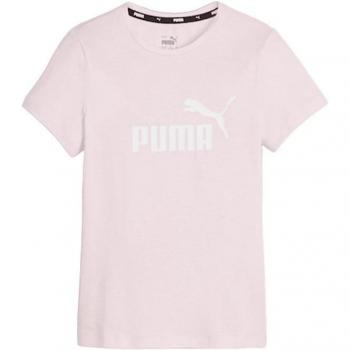 Puma. Camiseta Essentials Logo rosa Puma