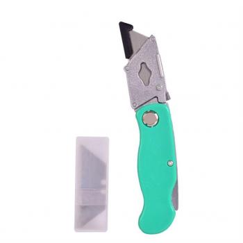 Cúter Plegable FABRILAMP PRECISO 18mm Verde con 6 Recambios, Clip Ergonomico, Fácil y Seguro, Dimensiones 1x15x2.8cm
