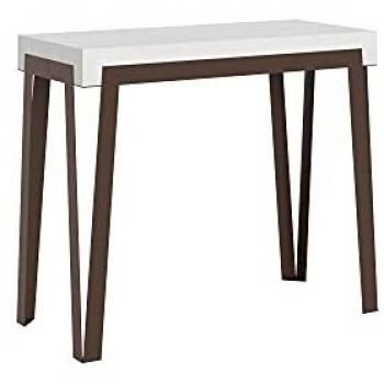 Consola extensible Rio Small Premium 90x40/196 cm Estructura Fresno Blanco Óxido
