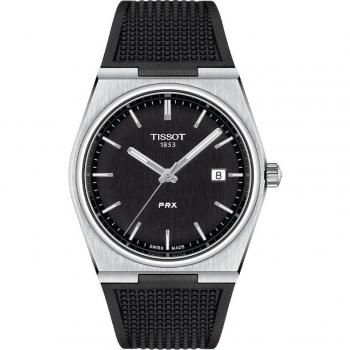 Tissot T-Classic PRX Rubber Strap Black Dial Quartz Men's Watch T137.410.17.051.00 100M