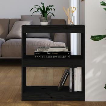 Estantería divisor de espacios de madera de pino 60x30x71,5 cm en colores Marrón, Blanco y Gris - Mueble de Almacenaje para Oficina, Estudio, Sala de Estar y Dormitorio